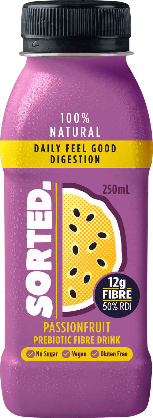 Sorted Prebiotic Passionfruit 250ml bottle