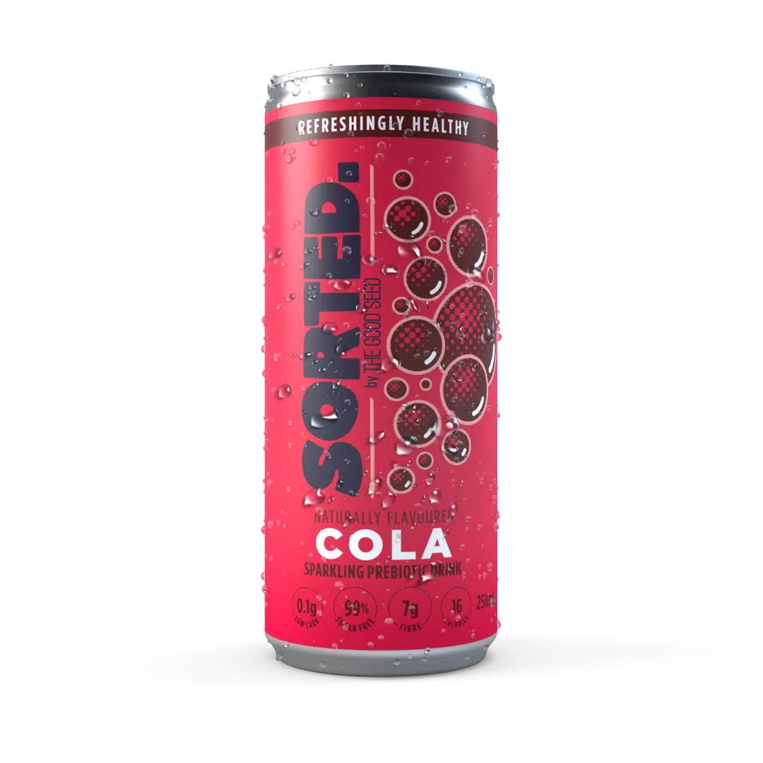 Sorted prebiotic soft drink cola