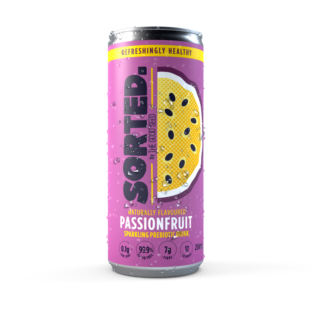 Sorted - Passionfruit - healthy prebiotic soft drink