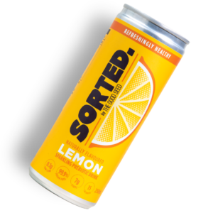 sorted drinks - lemon - sugar-free prebiotic soft drink for better gut health