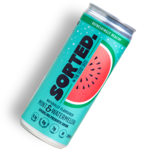 sorted drinks - mint-watermelon - sugar-free prebiotic soft drink for better gut health