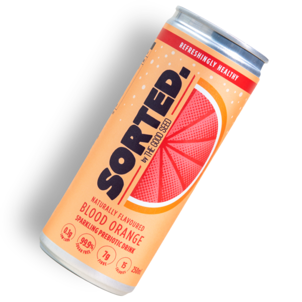 sorted drinks - blood-orange - sugar-free prebiotic soft drink for better gut health