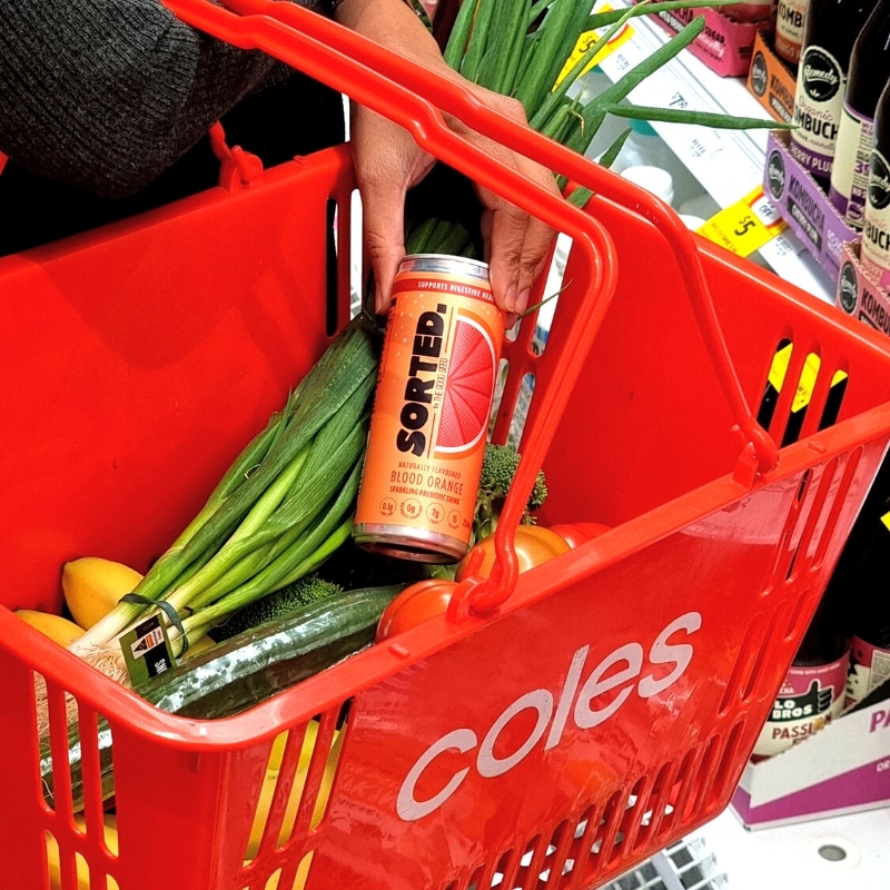 Coles shopping basket sorted prebiotic drink